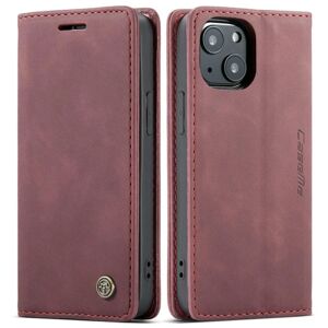 CASEME Retro Wallet Case til iPhone 13 - Vinbelagt Red