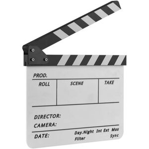 MTK Instruktør Film Clapboard Movie Cut Scene Clapper Board - Sort & White