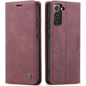 CASEME Retro Wallet Cover til Samsung Galaxy S22 - Rød Red