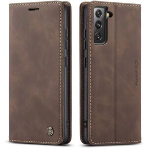 CASEME Retro Pung Taske til Samsung Galaxy S22 Plus - Kaffe Dark brown