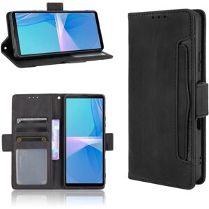 MTK Wallet Stand Flip-telefonetui til Sony Xperia 10 III - Sort Black