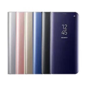 Samsung S8 Taske / Flip Cover - Clear View - gennemsigtig front sølv