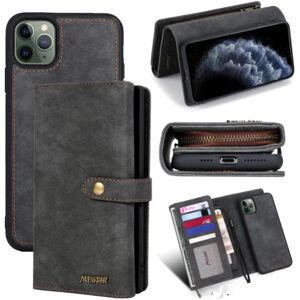 Best Trade iPhone 11 Pro Max- Pung etui / Magnet Cover 2 Farve Black Till iPhone 11 Pro Max Svart