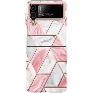 Samsung Galaxy Z Flip 4 - Marmor beskyttelsescover Rosa