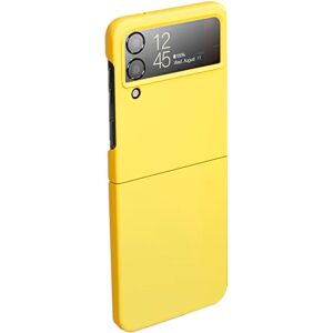 Floveme Stødabsorberende mat hårdt pc-cover til Samsung Galaxy Z Flip 4 Yellow