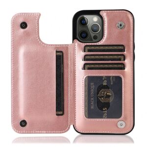 Nkobee iPhone 12 Pro Max - Beskyttelsescover med kortholder Roséguld