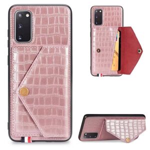Floveme Samsung Galaxy S20 - Cover med kortholder PinkGold Roséguld