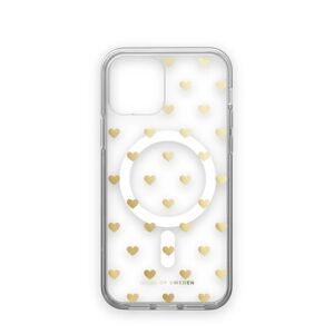 IDEAL OF SWEDEN Clear Case MagSafe iPhone 12/12P Golden Hearts
