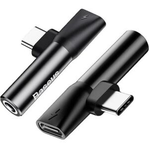 Baseus USB-C til 3,5 mm / USB-C lydadapter Samsung/Andriod Black