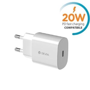 DEVIA Hurtigoplader 20W PD USB-C til iPhone 11/12/13/14, Samsung White