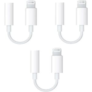 REDGO 3-Pack Lightning til 3,5 mm adapter til aux