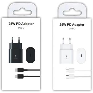 Samsung Pd25w Superhurtig opladningsstik S23 og oplader S22 Black  25W Set Head +1 M cable