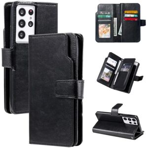 ExpressVaruhuset Samsung S21 Ultra Practical Wallet Case med 12-bakke Array V4 Black