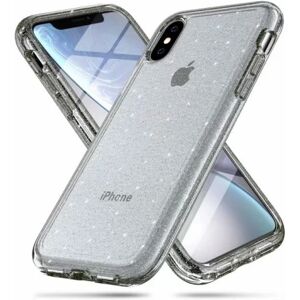 ExpressVaruhuset iPhone X / XS stødabsorberende mobilcover Sparkle Silver