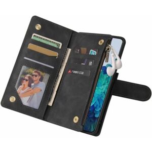 ExpressVaruhuset Samsung S21 Ultra Multifunctional Wallet Case Lynlås 8-rum Black