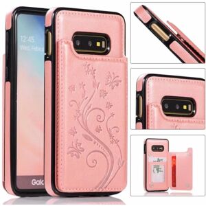 ExpressVaruhuset Samsung S10e Shockproof Cover Card Holder 3-SLOT Flippr V2 Pink gold