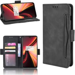 ExpressVaruhuset Oneplus 7 Wallet Case PU-læder 6-SLOT Winston V3 Black