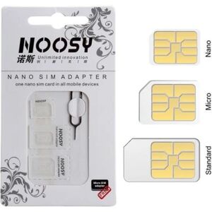 ExpressVaruhuset 3-PACK Universal Sim-kortadapter   Nano/Mikro/Standard SIM White