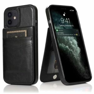 ExpressVaruhuset iPhone 14 Plus Mobil Cover Kortholder 5-SLOT Retro V3 Svart