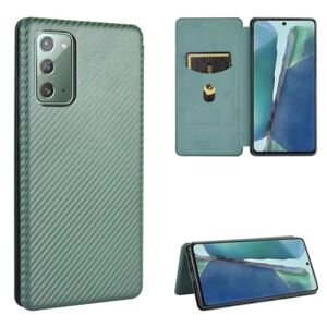 ExpressVaruhuset Samsung Note 20 Ultra Flip Case Kortrum CarbonDreams Grøn Green