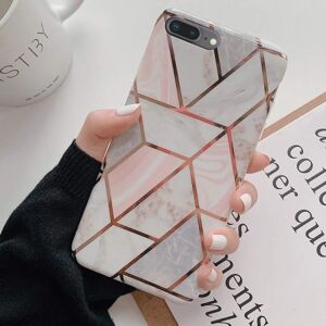 ExpressVaruhuset iPhone 7 Stilfuldt Marble Cover Premium Pink