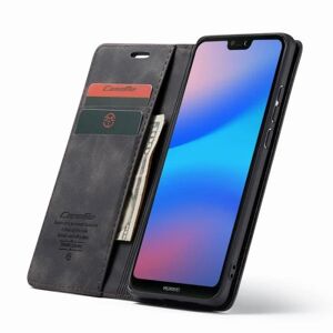 ExpressVaruhuset Huawei P20 Lite Elegant Flip Cover CaseMe 3-RUMMET Black