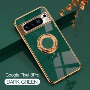 ExpressVaruhuset Google Pixel 8 Pro Elegant & Stöttåligt Skal med Ringhållare Fla Mörkgrön