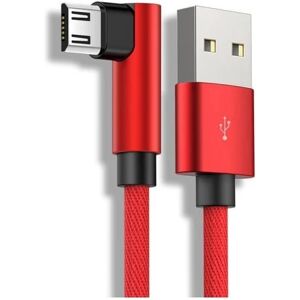 ExpressVaruhuset 2m holdbart flettet metallisk mikro-USB-kabel Quick Charge 3.0 Svart