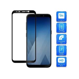 ExpressVaruhuset 2-PACK Samsung A8 2018 hærdet glas 0,26 mm 2,5D 9H fuldramme Svart