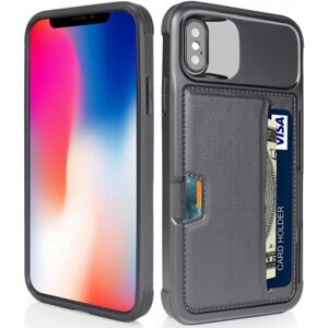 ExpressVaruhuset iPhone XS stødsikkert cover med kortrum Solid V2 Black