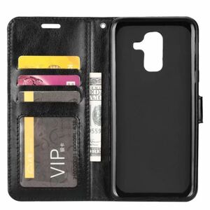 ExpressVaruhuset Samsung A6 2018 Wallet Case PU Leather 4-Compartment (SM-A600FN) Black