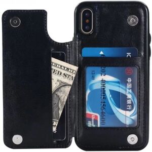ExpressVaruhuset iPhone XS Shockproof Cover Card Holder 2-SLOT Flippr Black