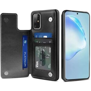 ExpressVaruhuset Samsung S20 Plus Shockproof Cover Card Holder 3-SLOT Flippr Black