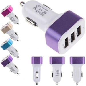 ExpressVaruhuset Universal biloplader 3xUSB 2.1A Guld