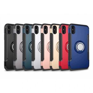 ExpressVaruhuset iPhone XR Praktisk stødsikker etui med ringholder V2 Black