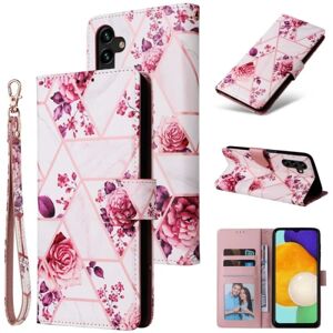 ExpressVaruhuset Samsung A13 5G / A04s Trendy pung-etui Sparkle 4-RUMMET Pink