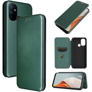 ExpressVaruhuset OnePlus Nord N100 Flip Case Kortrum CarbonDreams Grøn Green