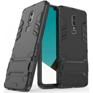 ExpressVaruhuset OnePlus 6 Shockproof Cover med Kickstand ThinArmor Svart