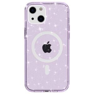 Apple Glitter MagSafe Cover iPhone 14 Gennemsigtig Lilla