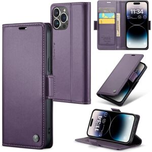 CaseMe Slim Wallet etui RFID-beskyttelse iPhone 15 Pro Lilla