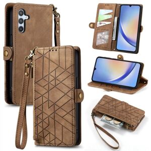 Lynlås Wallet etui Samsung Galaxy A14 Brun