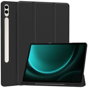 Samsung Galaxy Tab S9 FE Plus Etui Tri-Fold Med Pen Holder Sv