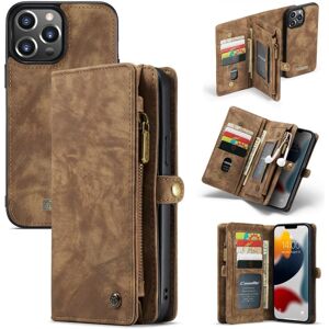 CaseMe Multi-Slot 2 i 1 Wallet Case iPhone 13 Pro Max Brun