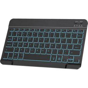 Apple Ultra Slim Bluetooth Keyboard - Baggrundsbelyst Trådløst Genopladeligt Tastatur Til Ipad Iphone Samsung