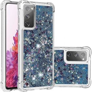 Samsung Galaxy S20 Fe 4g/5g Cover Glitter Flydende Gennemsigtig Glitrende skinnende Bling Krystalklart Flydende Quicksand Cover Tpu Silikone - Blå