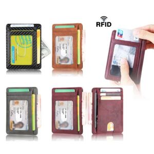 Global Super tynd RFID tegnebog - 7 kortpladser + pengespalte Black one size
