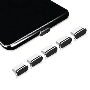 5 Pack USB C Dust Plug kompatibel med Samsung Galaxy S22 S21/Hua