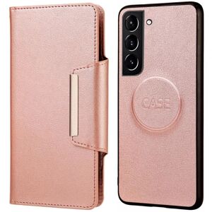 SKALO Samsung S21 FE DOLIZMA 2 i 1 Magnet Wallet Case - Rosèg Pink gold