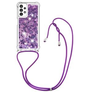 SKALO Samsung A13 4G Kvicksand Glitter Mobile Collar - Lilla Purple
