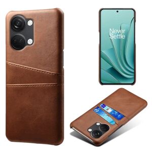 SKALO OnePlus Nord 3 5G / Ace 2V PU-læder Kortholder Cover - Bru Brown